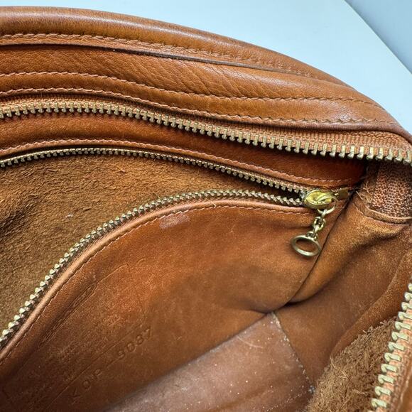VTG Coach Bag Metropolis British Tan Leather Zip Crossbody Strap 9087 - Picture 12 of 13
